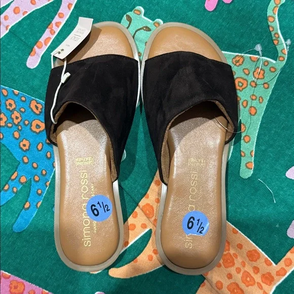 NWT SIMONA ROSSI GENUINE LEATHER SANDALS 6.5 - Picture 3 of 6